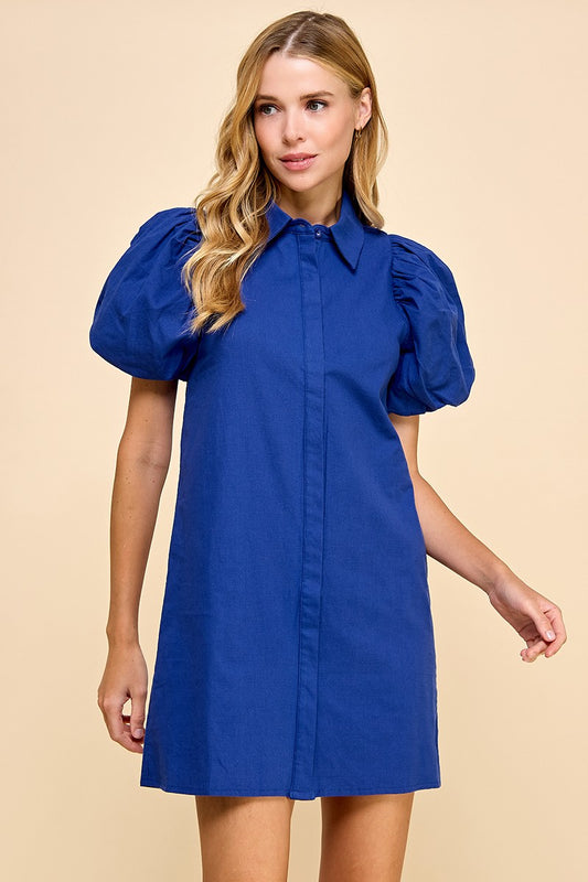 Button Down Shift Dress