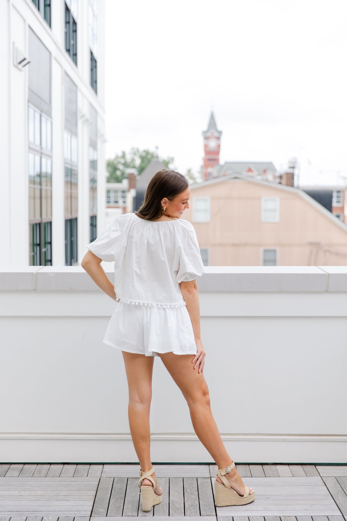 EMBROIDERED CROP TOP AND SHORTS SET