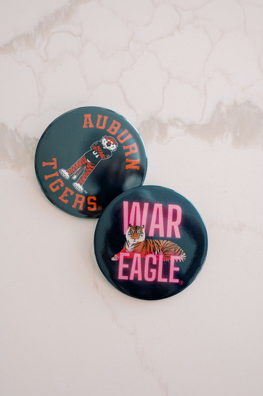 NEON PINK WAR EAGLE BUTTON