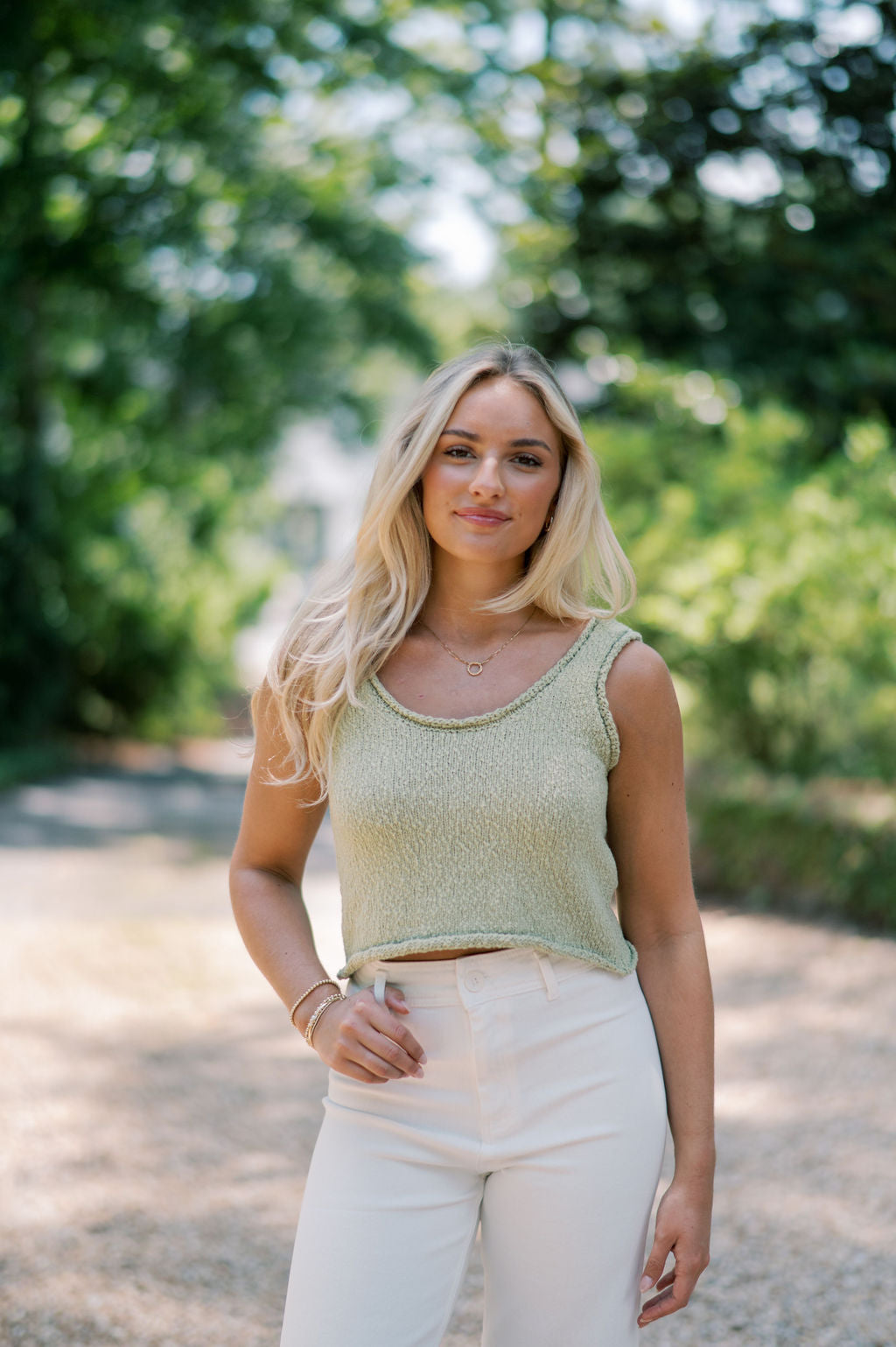 TEXTURED KNITTED CROP TOP