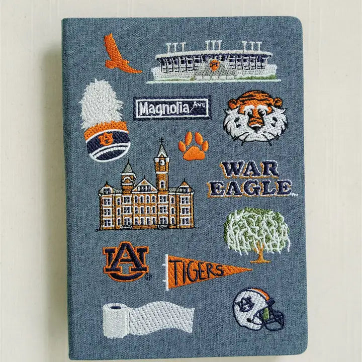 AUBURN UNIVERSITY EMBROIDERED NOTEBOOK