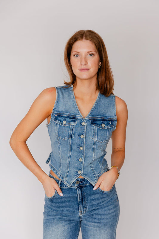 Fitted Denim Vest