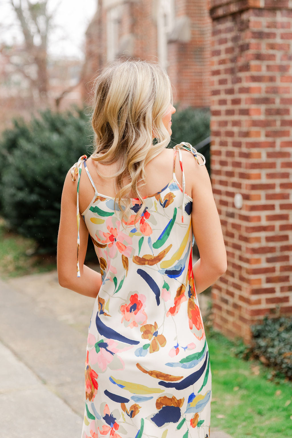 Tie Strap Print Dress