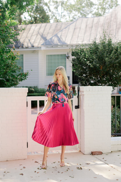 PUFF SLEEVE PRINT TOP