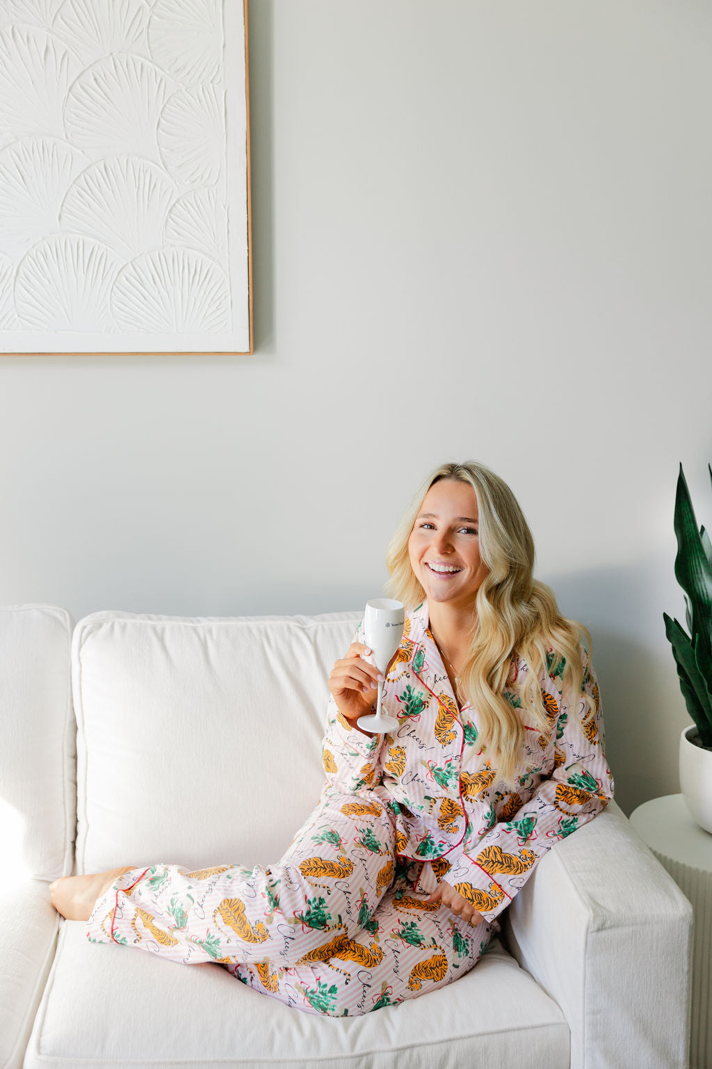 TIGER STRIPE FLANNEL PAJAMA SET