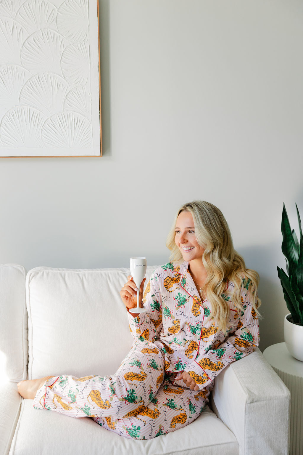 TIGER STRIPE FLANNEL PAJAMA SET