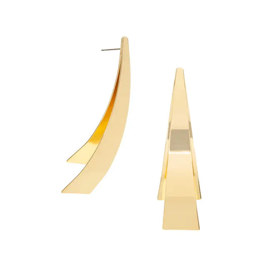 Layered Angle Bar Drop Earring