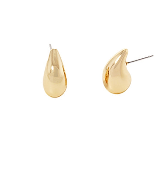 15mm Puffy Teardrop Earrings