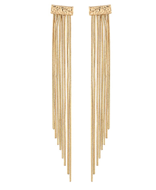 Snake Chain Tassel Earrings