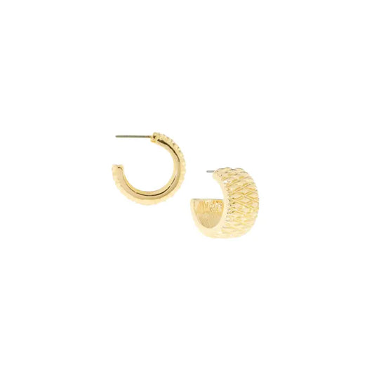 Quilted Wide Hoop Earring