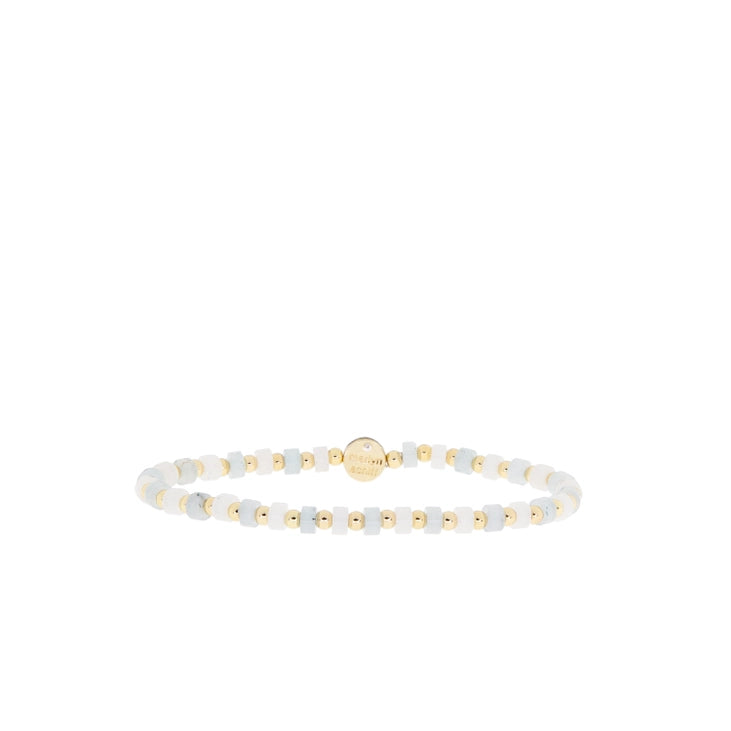 Stone Disc Stretch Bracelet