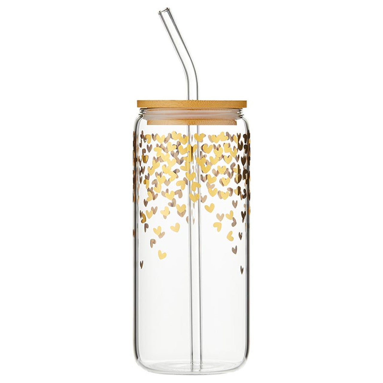 Glass Tumblers with Lid & Straw