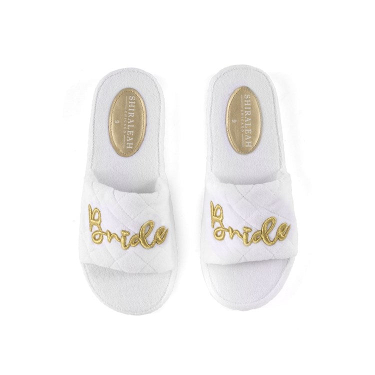 BRIDE TERRY CLOTH SLIDES